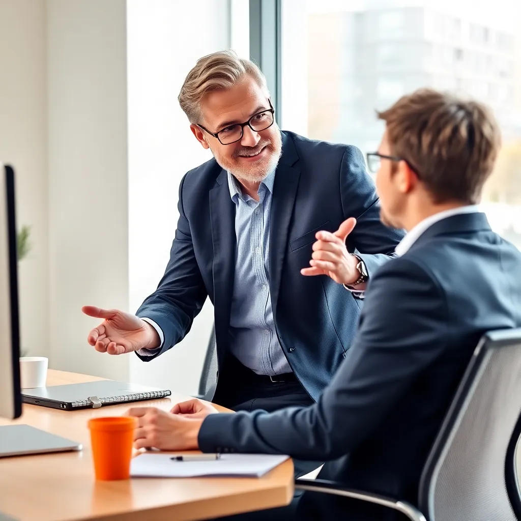 Leiderschapstrainer faciliteert een interactieve workshop met deelnemers